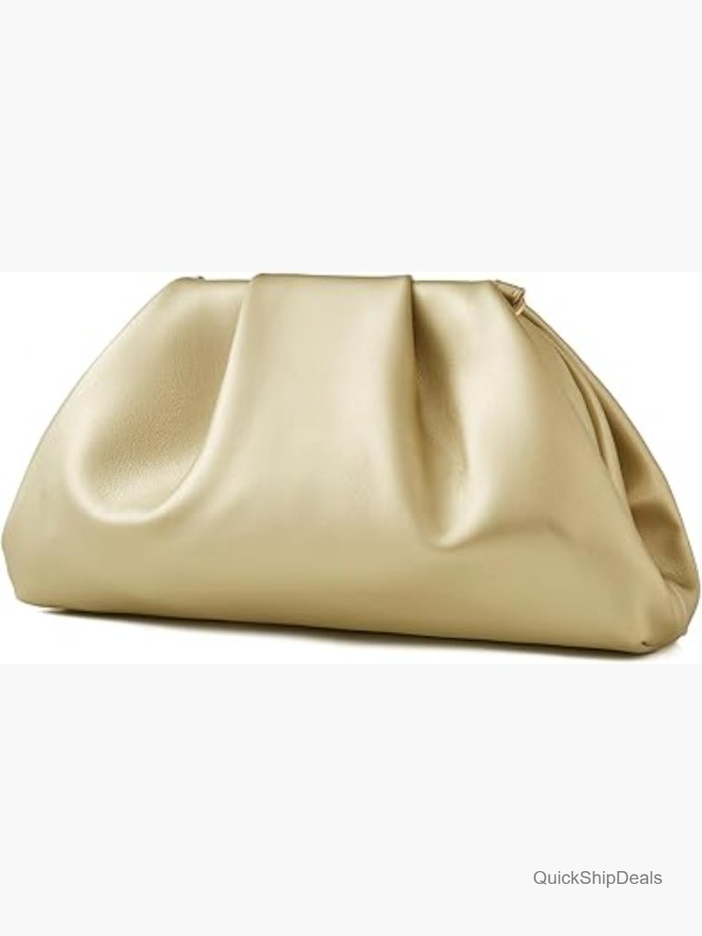 Soft Pu Leather Clutch Purse With Detachable Chain Shoulder Bag